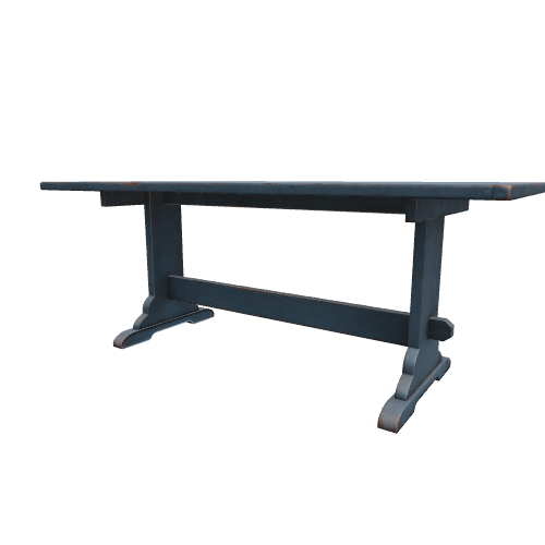 Painted Wooden Table 3D model preview